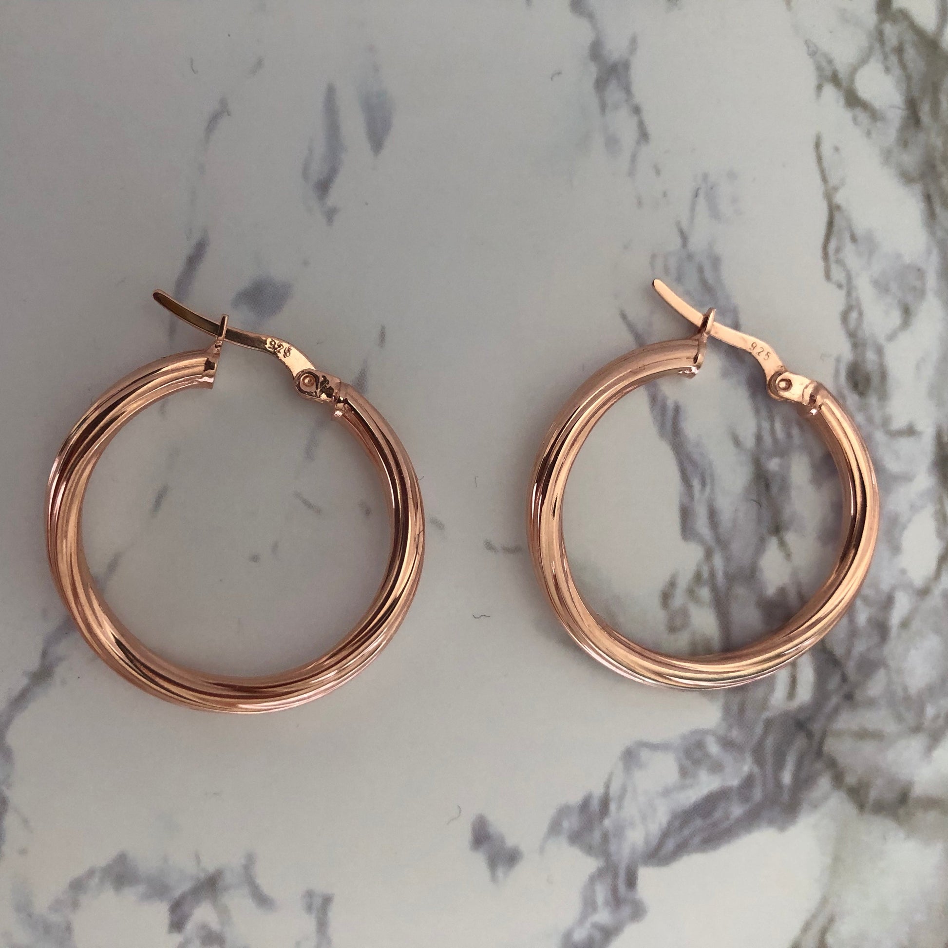 Wavy Hoops Rose Gold Plated Silver Essyn London ScentiMelti Wax Melts