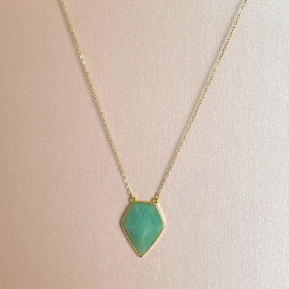 Athena Luxe Faceted Amazonite Necklace - ScentiMelti Home Fragrance, Beauty & Gifts UK