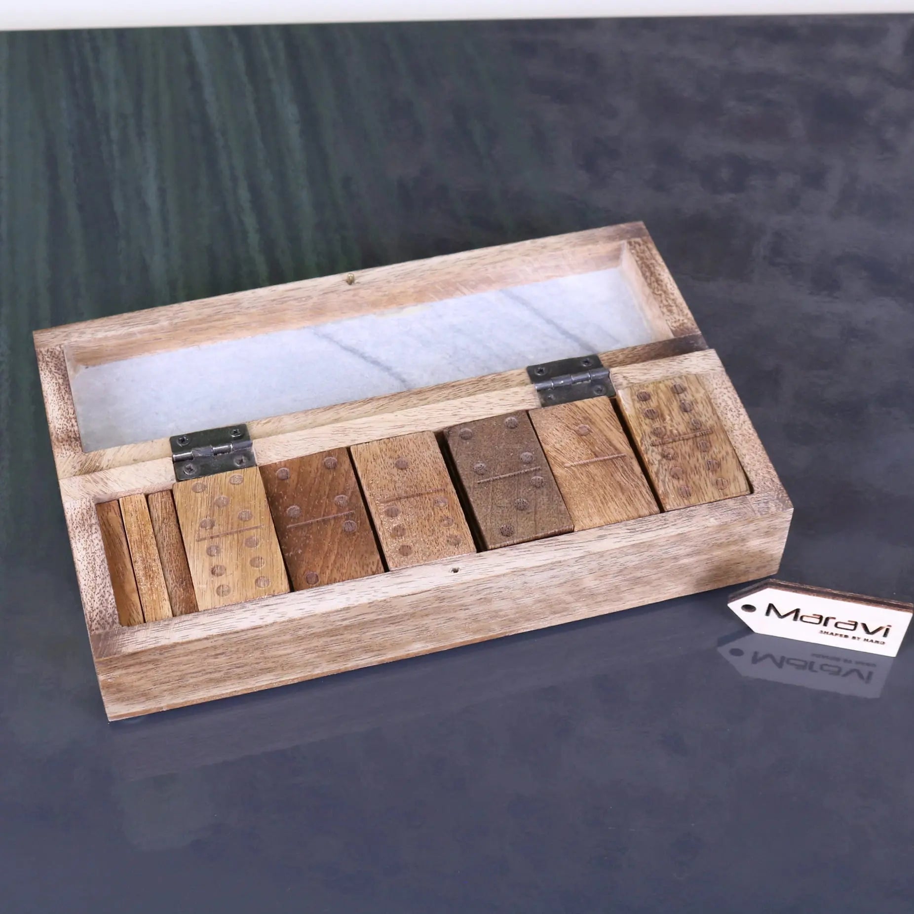 Osian Marble Lid Luxury Dominoes Set - ScentiMelti Home Fragrance, Beauty & Gifts UK