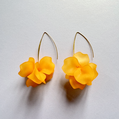 Margot Statement Orange Petal Earrings - ScentiMelti Home Fragrance, Beauty & Gifts UK