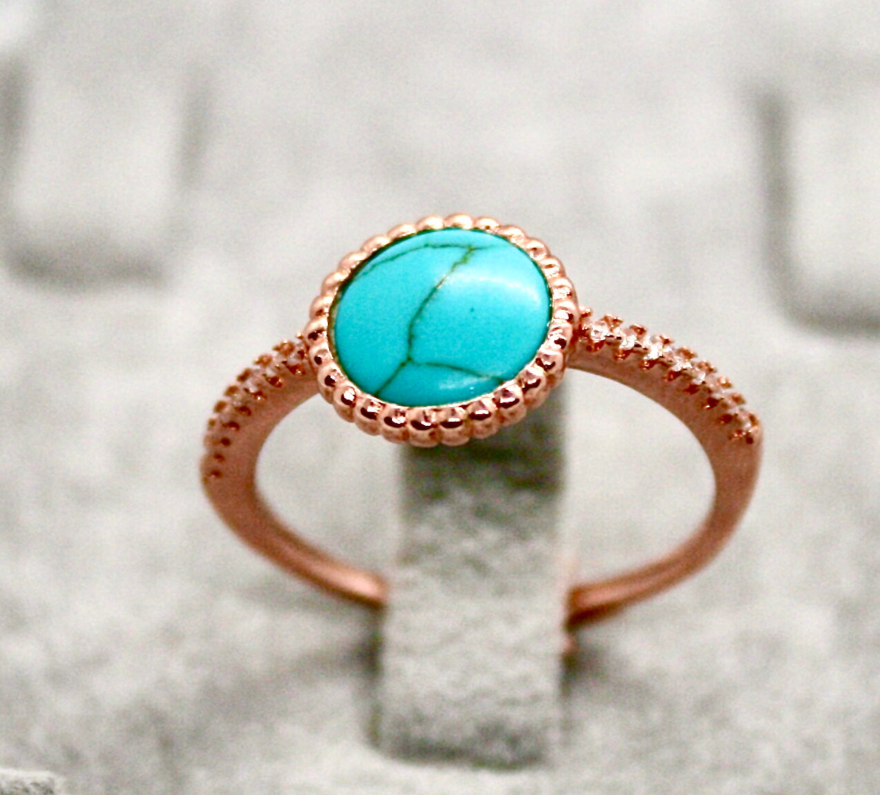 Double Sided Turquoise Ring - ScentiMelti Home Fragrance, Beauty & Gifts UK