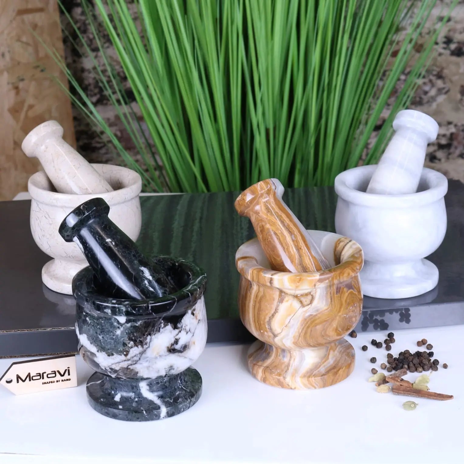 Doli Mini Marble Pestle and Mortar - ScentiMelti Home Fragrance, Beauty & Gifts UK