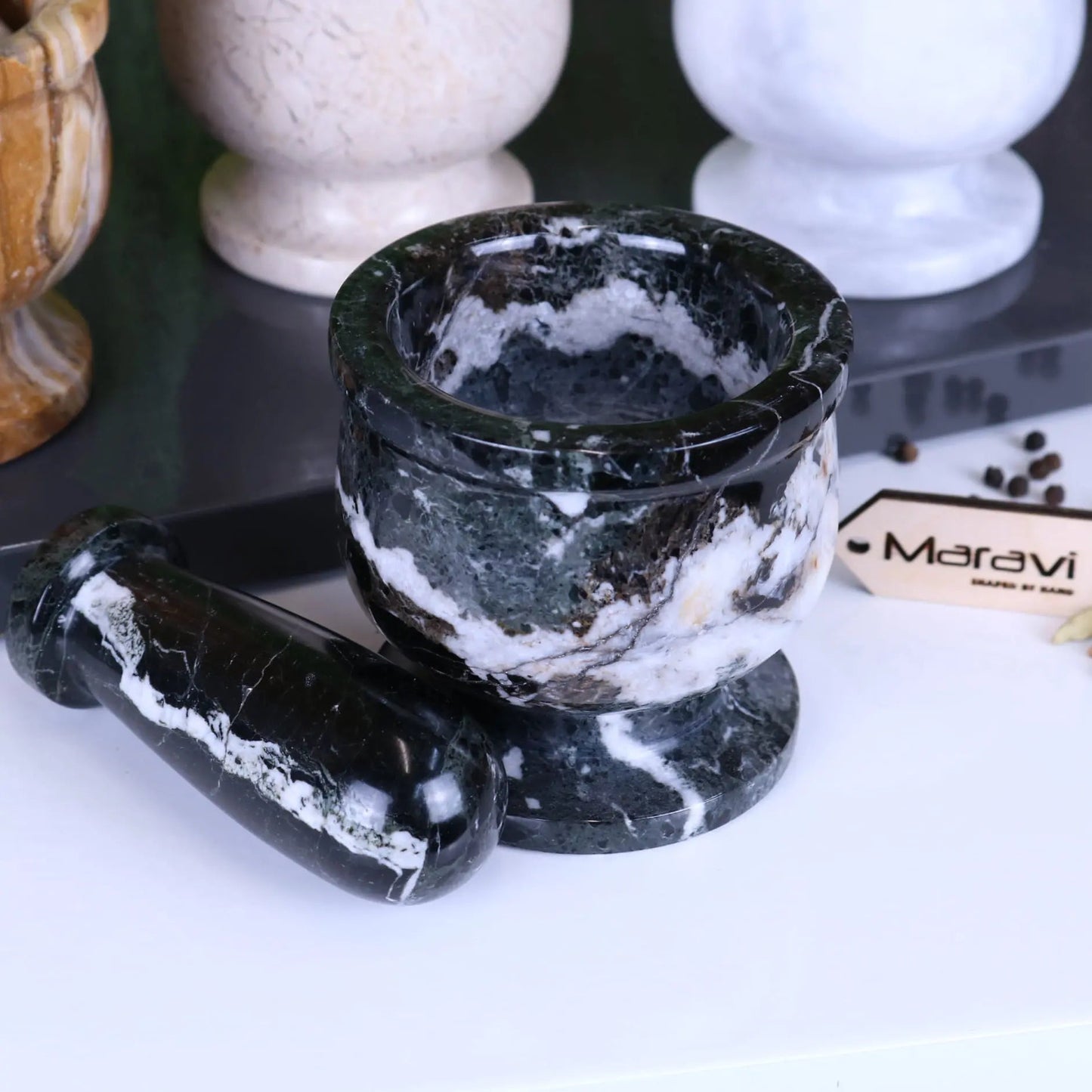 Doli Mini Marble Pestle and Mortar - ScentiMelti Home Fragrance, Beauty & Gifts UK