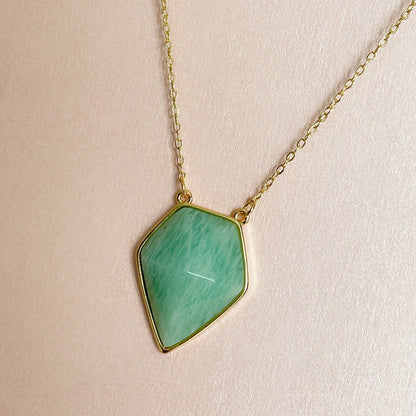 Athena Luxe Faceted Amazonite Necklace - ScentiMelti Home Fragrance, Beauty & Gifts UK