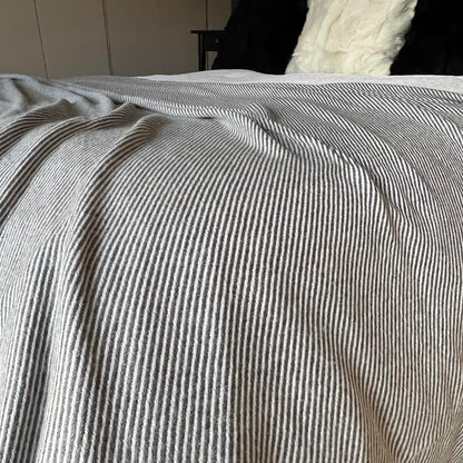 100% Cashmere Blanket | Slate Grey Stripe - 125cm x 250cm Wildash London ScentiMelti Wax Melts