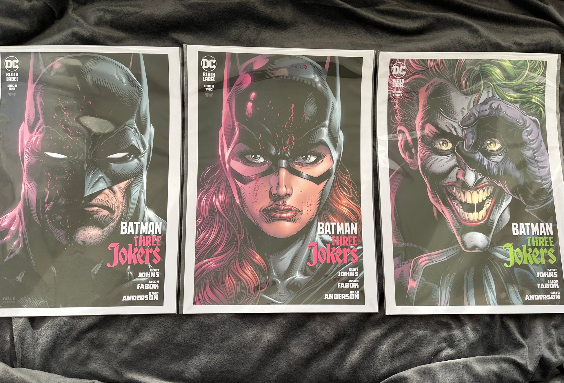 Set of 3 Joker Black Label Prints, Batman, Catwoman, Three Jokers Edition Comic Cover Prints Billies Inks ScentiMelti Wax Melts