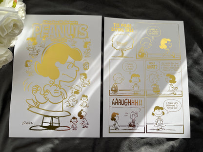 Peanuts Comic Cover & Comic Strip Foil Print, Lucy Van Pelt Billies Inks ScentiMelti Wax Melts