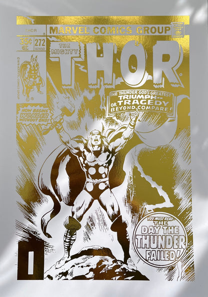 Set of 2 Thor Comic Cover & Comic Strip Foil Prints Billies Inks ScentiMelti Wax Melts