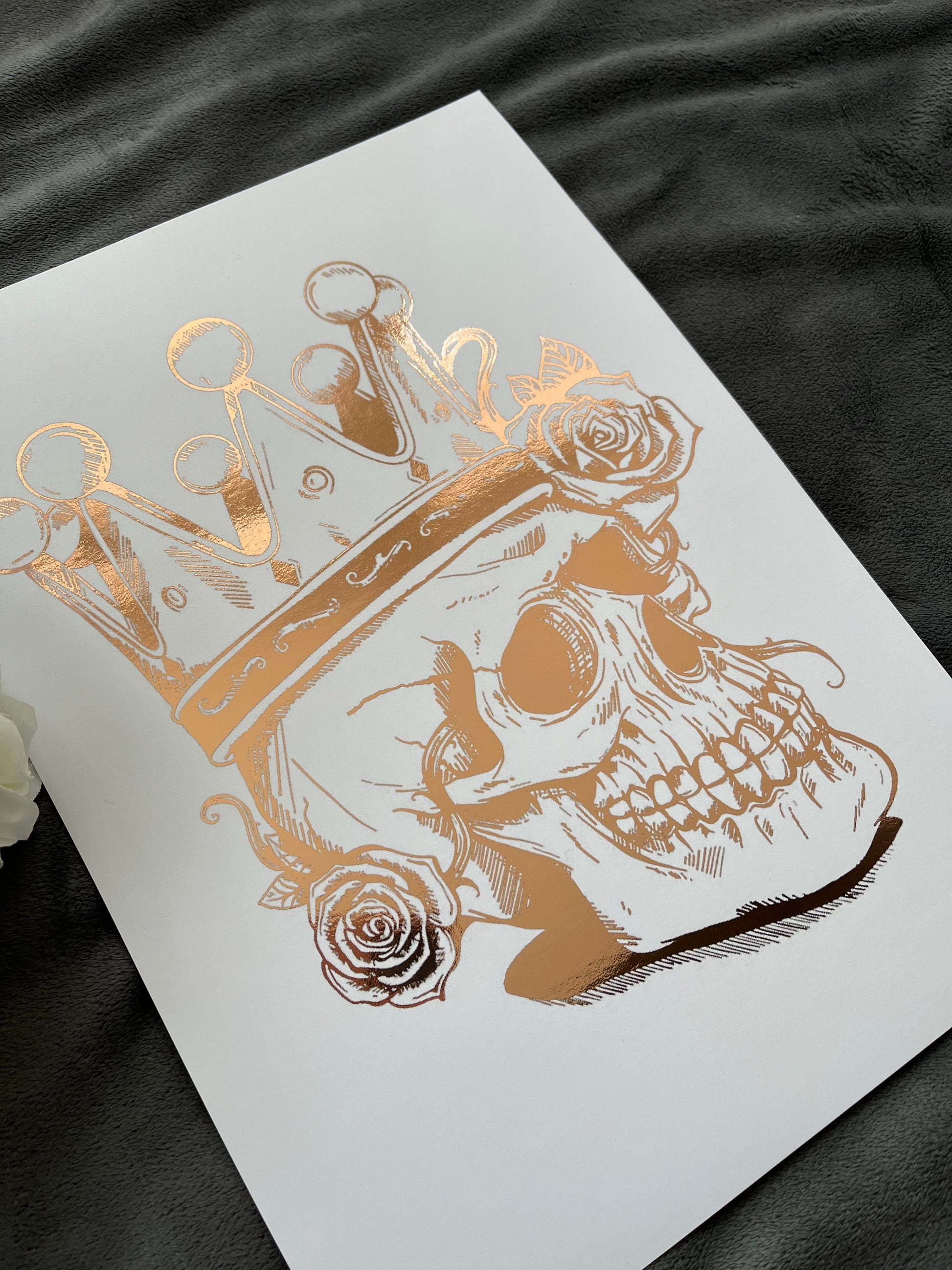 Skull King Foil Print Rose Gold Billies Inks ScentiMelti Wax Melts