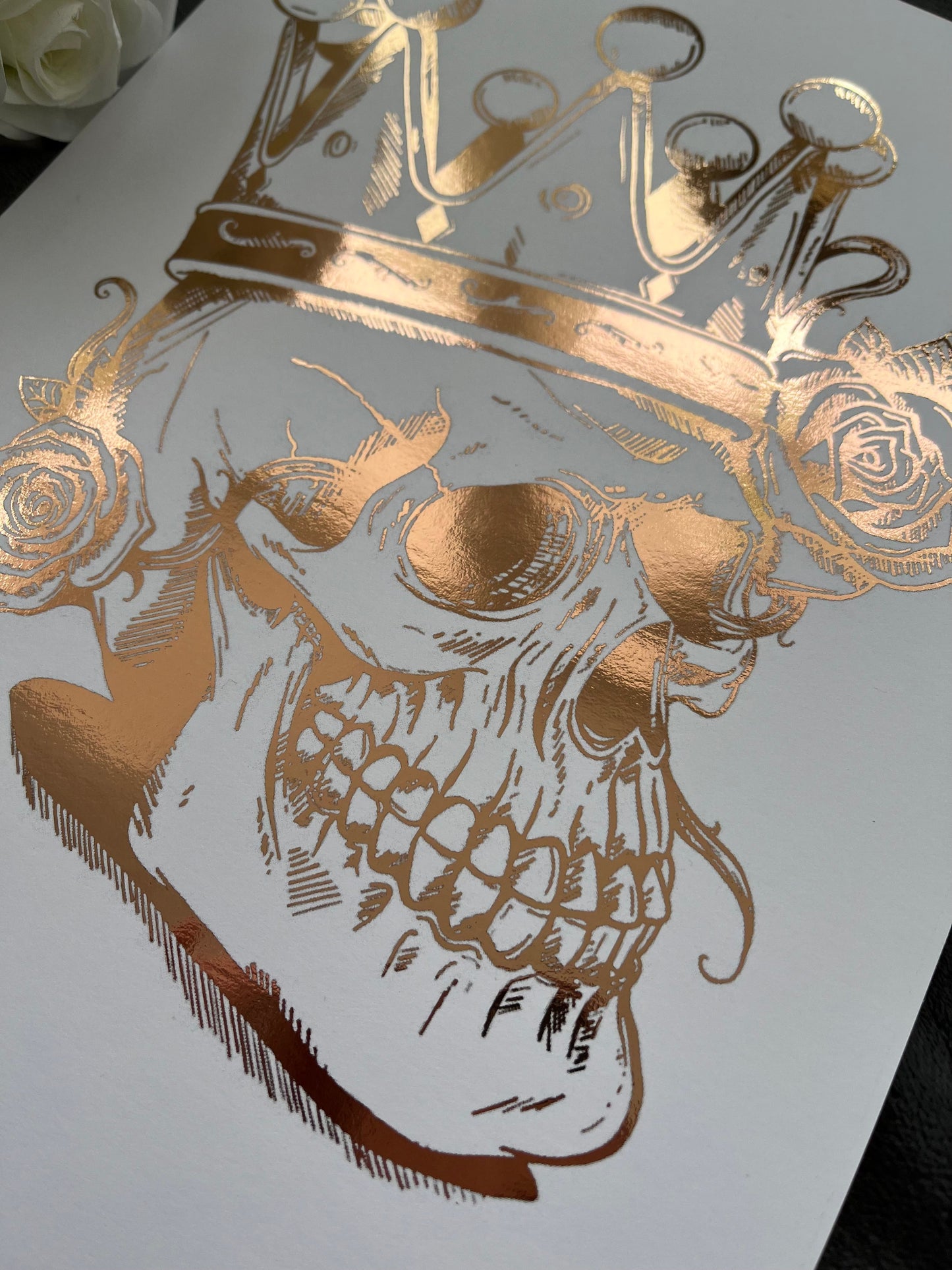 Skull King Foil Print Rose Gold Billies Inks ScentiMelti Wax Melts