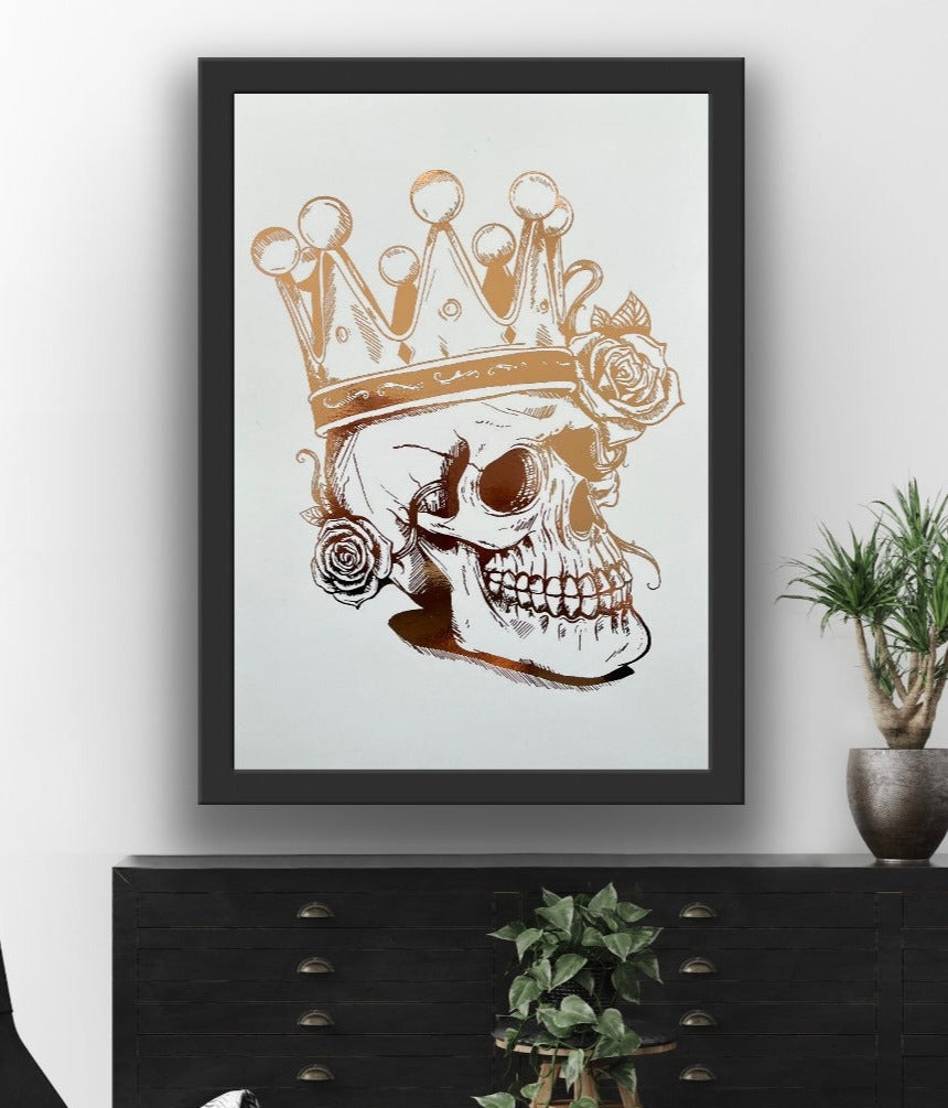 Skull King Foil Print Rose Gold Billies Inks ScentiMelti Wax Melts