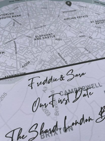 Our First Date Map, Greys Billies Inks ScentiMelti Wax Melts