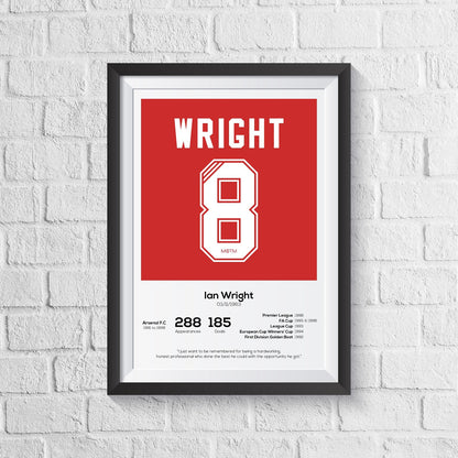 Ian Wright Legend Stats Print MOTM Football ScentiMelti Wax Melts