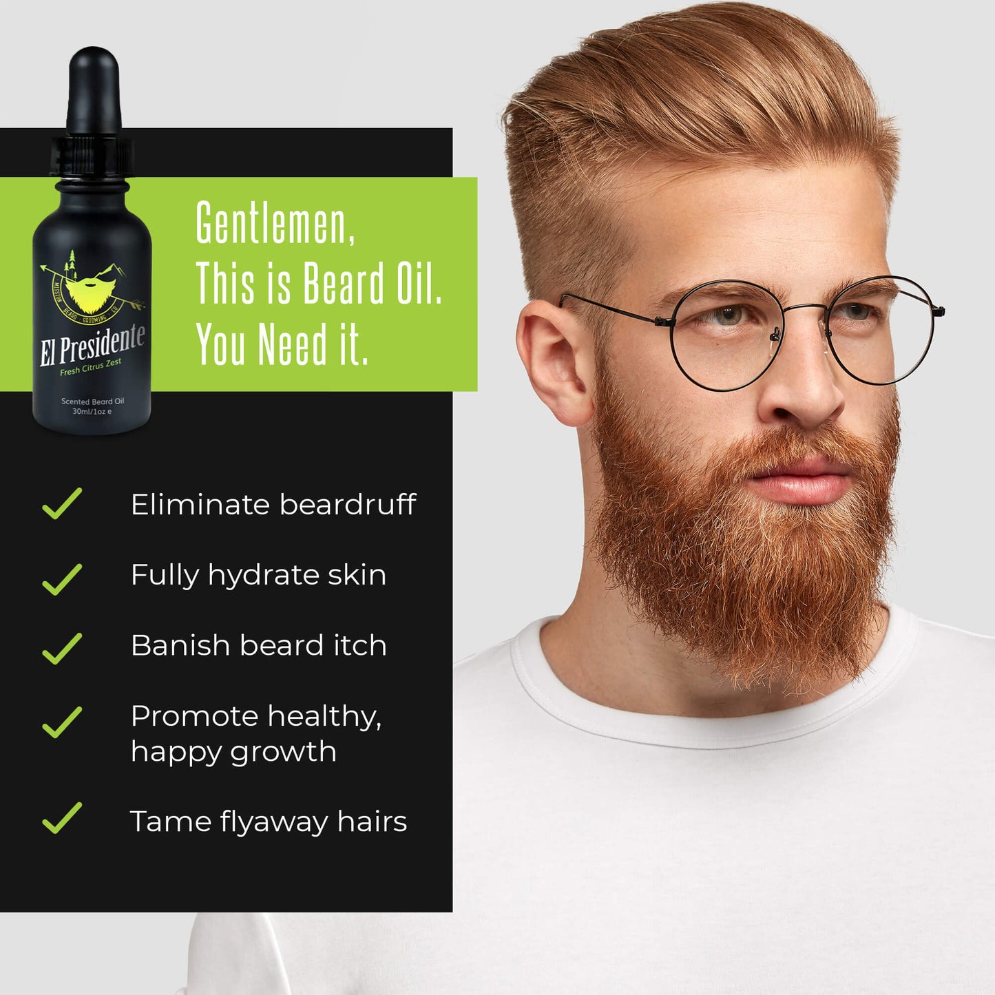 EL PRESIDENTE BEARD OIL - ScentiMelti Home Fragrance, Beauty & Gifts UK