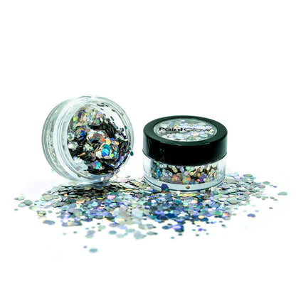 PaintGlow Holographic Chunky Glitter  – Vegan Cosmetic Glitter for Face, Body, Nails, Hair and Lip - ScentiMelti Home Fragrance, Beauty & Gifts UK