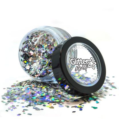 PaintGlow Holographic Chunky Glitter Shapes  – Vegan Cosmetic Glitter for Face, Body, Nails, Hair and Lip - ScentiMelti Home Fragrance, Beauty & Gifts UK