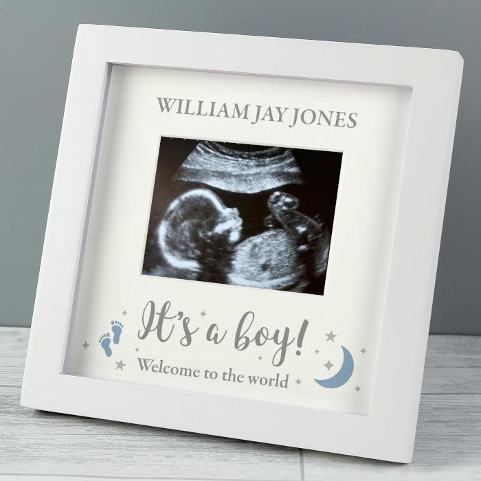 'It's A Boy' Personalised Baby Scan Frame Sweetlea Gifts Ltd ScentiMelti Wax Melts