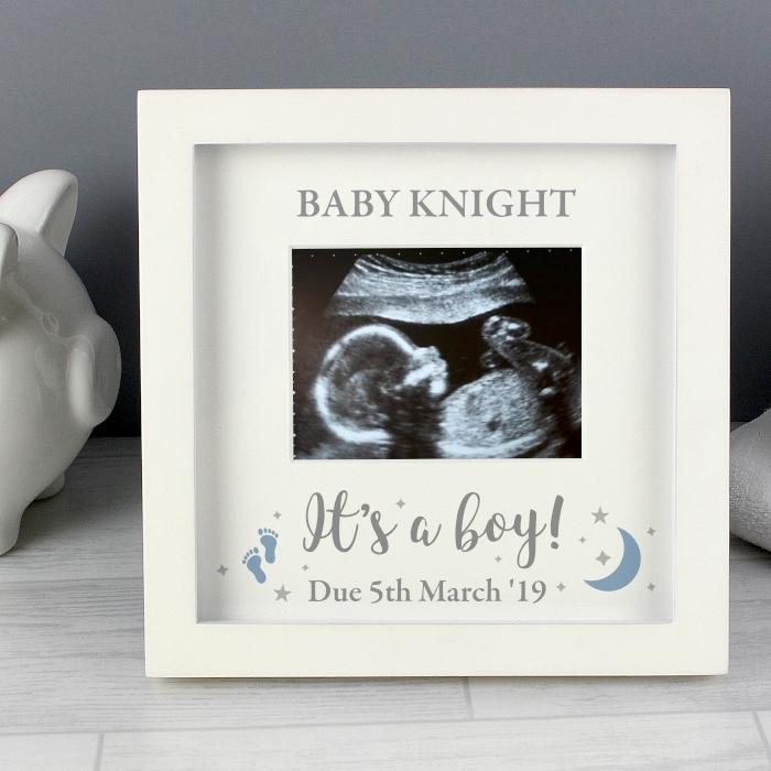 'It's A Boy' Personalised Baby Scan Frame Sweetlea Gifts Ltd ScentiMelti Wax Melts