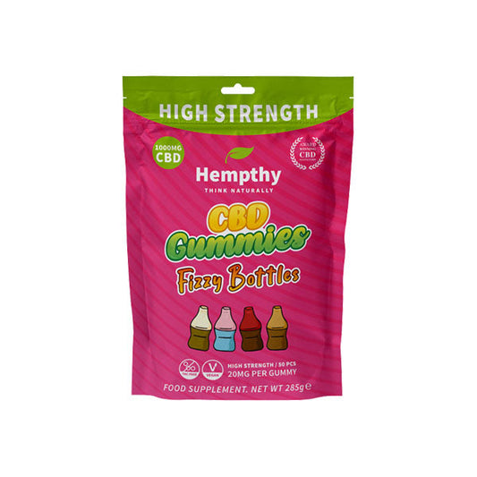 Hempthy 1000mg CBD Fizzy Bottles Gummies - 50 Pieces - ScentiMelti Home Fragrance, Beauty & Gifts UK