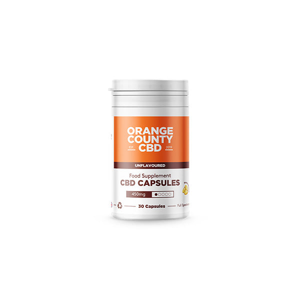 Orange County 450mg Full Spectrum CBD Capsules - 30 Caps - ScentiMelti Home Fragrance, Beauty & Gifts UK