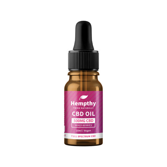 Hempthy 500mg CBD Oil Full Spectrum Mixed Berries - 10ml - ScentiMelti Home Fragrance, Beauty & Gifts UK