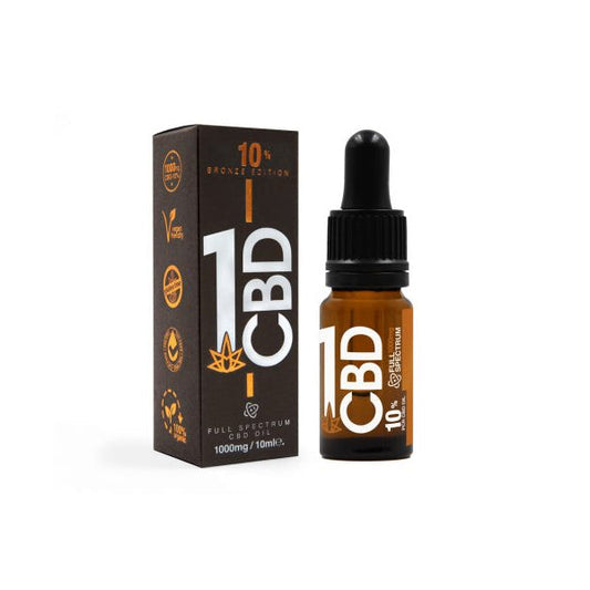 1CBD 10% Pure Hemp 500mg CBD Oil Bronze Edition 5ml - ScentiMelti Home Fragrance, Beauty & Gifts UK