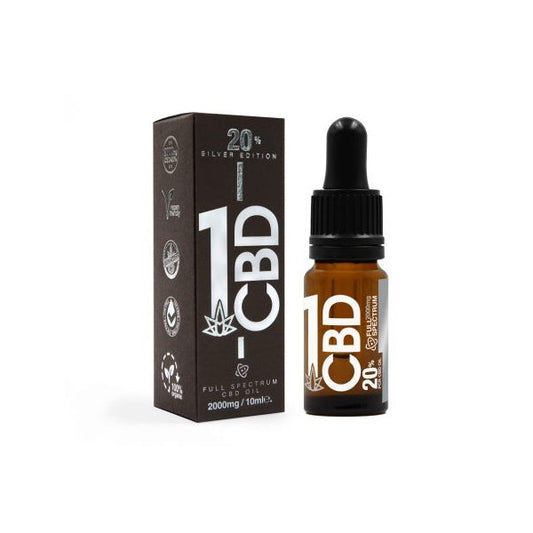 1CBD 20% Pure Hemp 1000mg CBD Oil Sliver Edition 5ml - ScentiMelti Home Fragrance, Beauty & Gifts UK