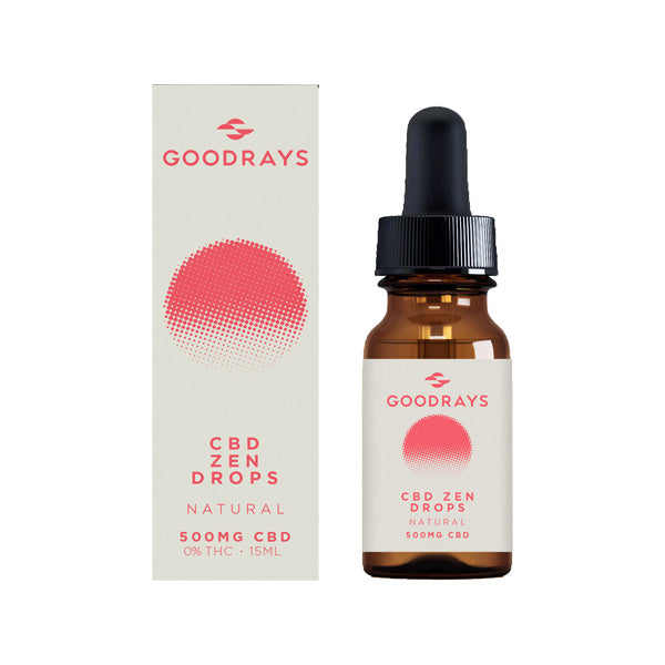 Goodrays 500mg CBD Natural Zen Drops - 15ml - ScentiMelti Home Fragrance, Beauty & Gifts UK