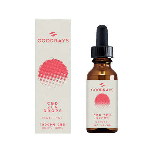 Goodrays 1000mg CBD Natural Zen Drops - 30ml - ScentiMelti Home Fragrance, Beauty & Gifts UK