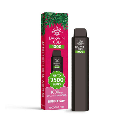 Darwin CBD 1000 Disposable Vape Device 2500 Puffs - ScentiMelti Home Fragrance, Beauty & Gifts UK