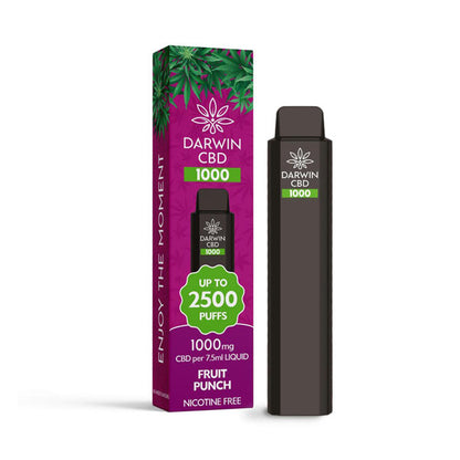 Darwin CBD 1000 Disposable Vape Device 2500 Puffs - ScentiMelti Home Fragrance, Beauty & Gifts UK