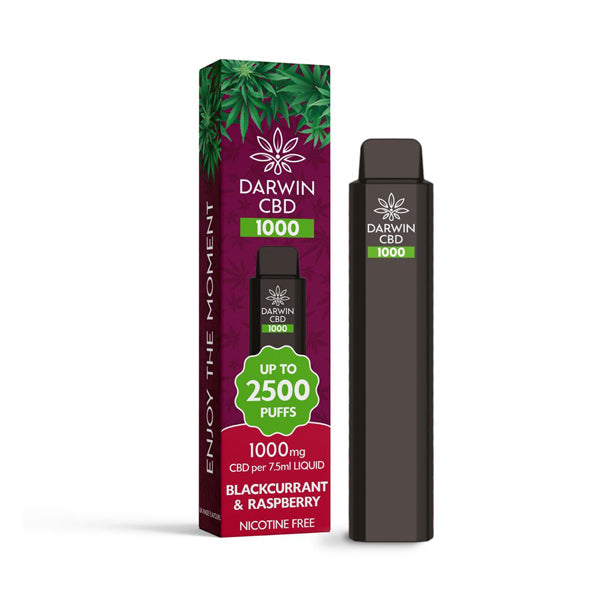 Darwin CBD 1000 Disposable Vape Device 2500 Puffs - ScentiMelti Home Fragrance, Beauty & Gifts UK