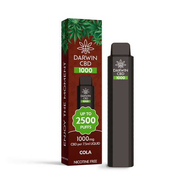 Darwin CBD 1000 Disposable Vape Device 2500 Puffs - ScentiMelti Home Fragrance, Beauty & Gifts UK