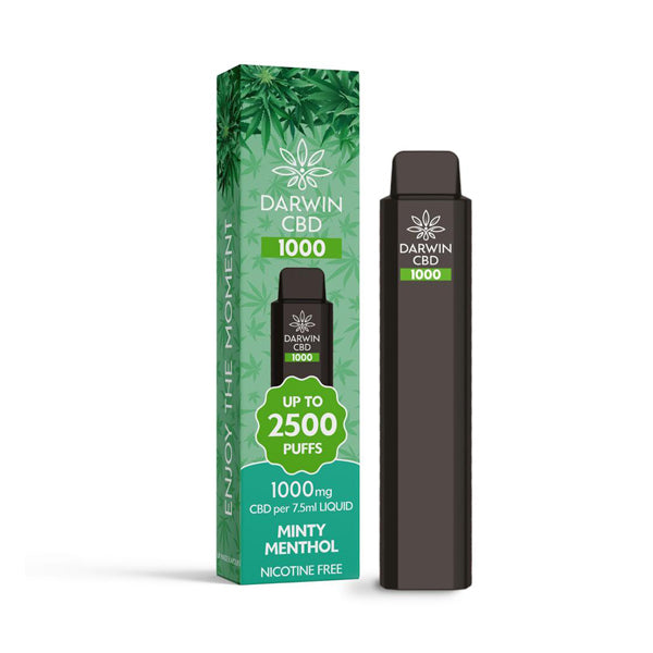 Darwin CBD 1000 Disposable Vape Device 2500 Puffs - ScentiMelti Home Fragrance, Beauty & Gifts UK