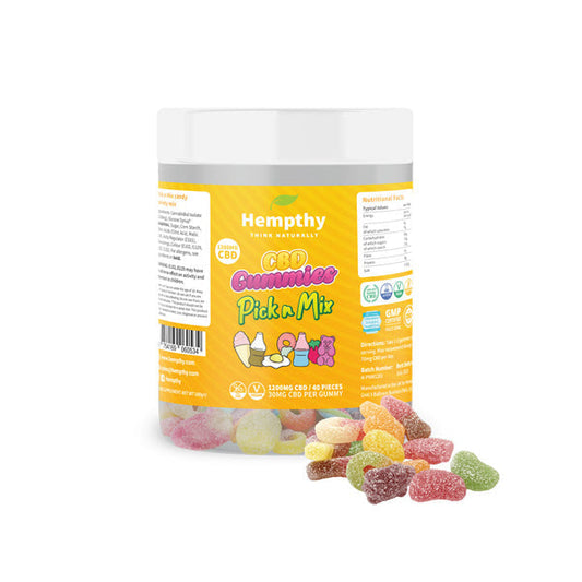 Hempthy 1200mg CBD Pick n Mix - 40 pieces - ScentiMelti Home Fragrance, Beauty & Gifts UK