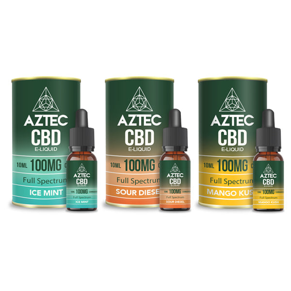 Aztec CBD 100mg CBD Vaping Liquid 10ml (50PG/50VG) The CBD Hut ScentiMelti Wax Melts