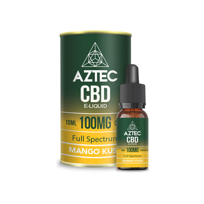 Aztec CBD 100mg CBD Vaping Liquid 10ml (50PG/50VG) The CBD Hut ScentiMelti Wax Melts