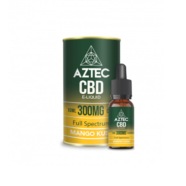 Aztec CBD 300mg CBD Vaping Liquid 10ml (50PG/50VG) The CBD Hut ScentiMelti Wax Melts