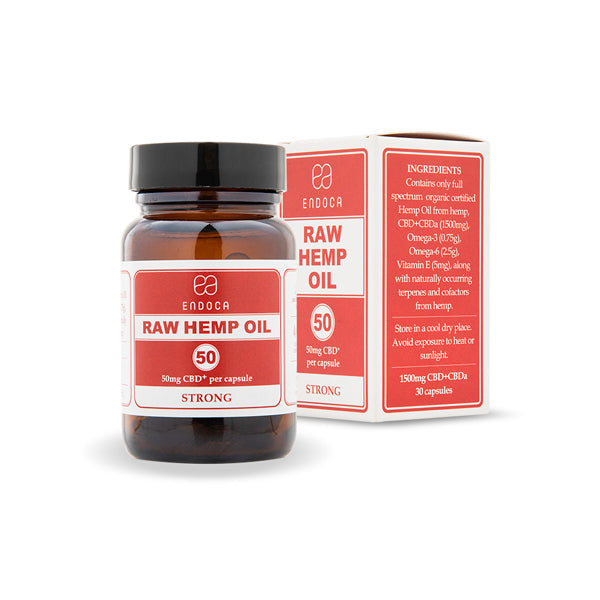 Endoca 1500mg CBD+CBDa Capsules Raw Hemp Oil - 30 Caps - ScentiMelti Home Fragrance, Beauty & Gifts UK