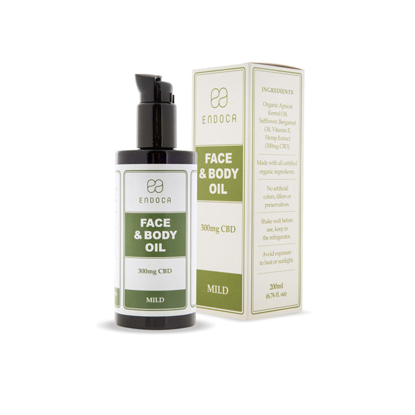 Endoca 300mg CBD Face & Body Oil - 200ml - ScentiMelti Home Fragrance, Beauty & Gifts UK