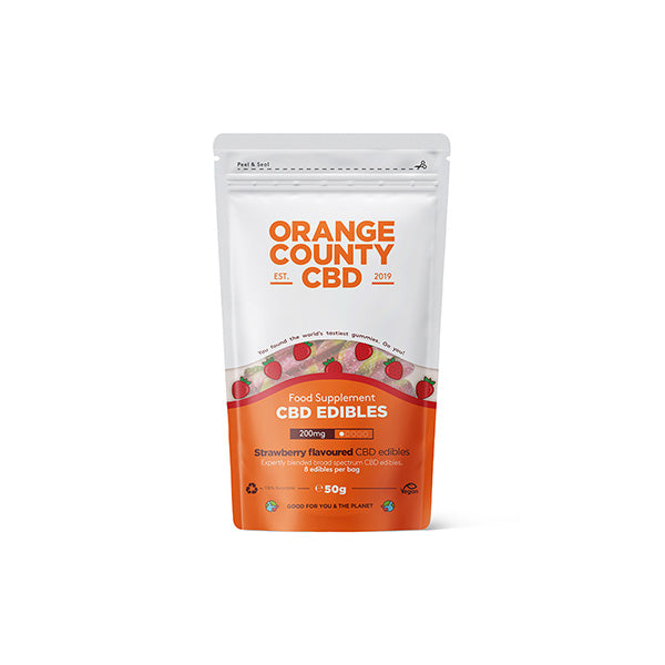 Orange County CBD 200mg Gummy Strawberries - Grab Bag - ScentiMelti Home Fragrance, Beauty & Gifts UK