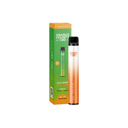 Orange County CBD 500mg CBD & CBG Disposable Vape Device 900 Puffs - ScentiMelti Home Fragrance, Beauty & Gifts UK