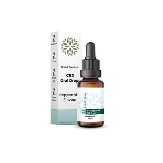 Bnatural 300mg Broad Spectrum CBD Peppermint Oral Drops - 10ml - ScentiMelti Home Fragrance, Beauty & Gifts UK