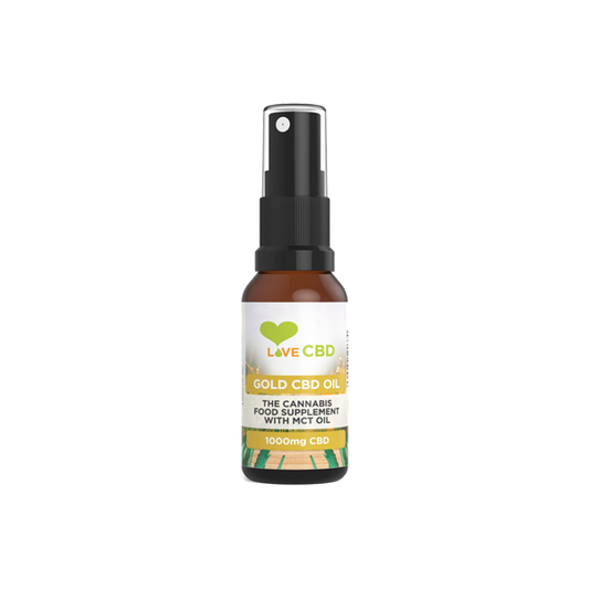 Love CBD 1000mg Gold CBD Oil Spray - 20ml - ScentiMelti Home Fragrance, Beauty & Gifts UK