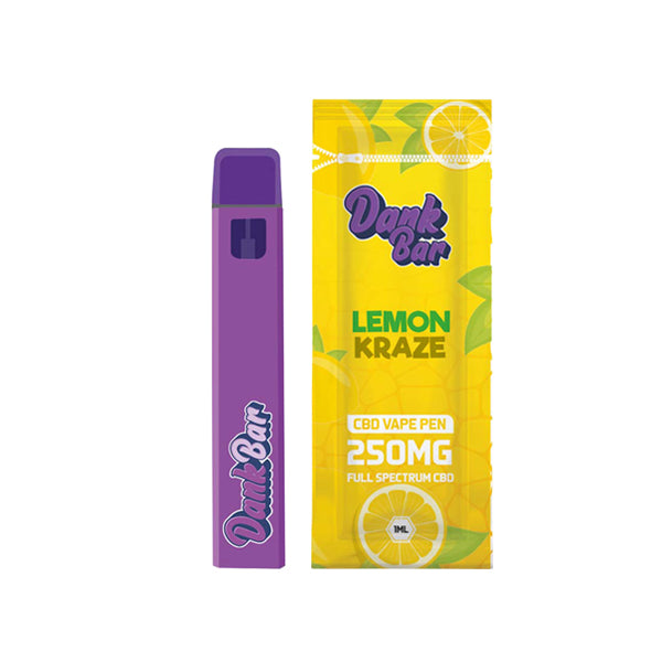 Dank Bar 250mg Full Spectrum CBD Vape Disposable by Purple Dank - 12 flavours - ScentiMelti Home Fragrance, Beauty & Gifts UK