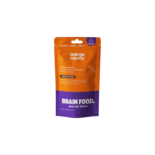 Orange County 90000mg BRAIN FOOD Calm & Unwind Chocolate Flavour Powder - 240g - ScentiMelti Home Fragrance, Beauty & Gifts UK