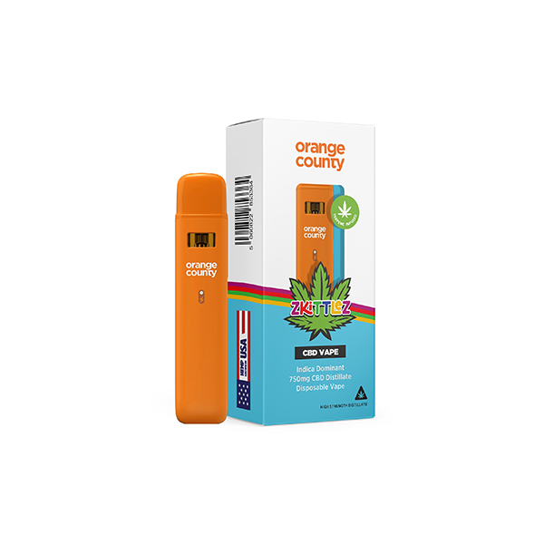 Orange County 750mg CBD Disposable Vape Pen 1ml - ScentiMelti Home Fragrance, Beauty & Gifts UK