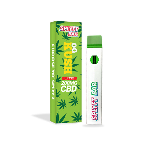 SPLYFT BAR LITE 200mg Full Spectrum CBD Disposable Vape - 12 flavours - ScentiMelti Home Fragrance, Beauty & Gifts UK