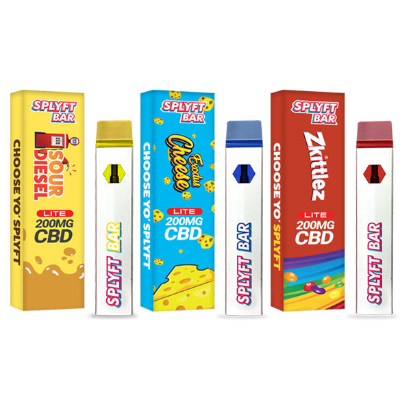 SPLYFT BAR LITE 200mg Full Spectrum CBD Disposable Vape - 12 flavours - ScentiMelti Home Fragrance, Beauty & Gifts UK