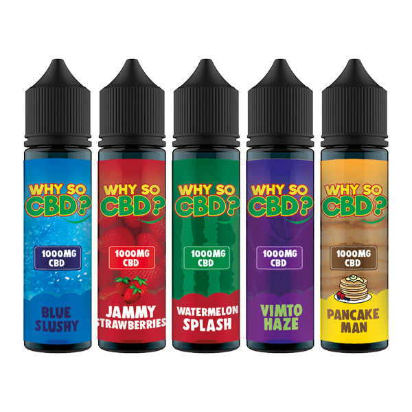 Why So CBD? 1000mg Full Spectrum CBD E-liquid 60ml The CBD Hut ScentiMelti Wax Melts